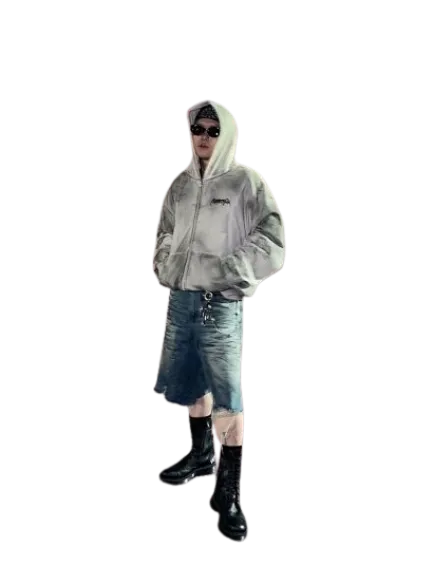 Balenciaga Distressed Denim Shorts