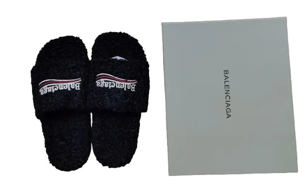 Șlapi Balenciaga Fur