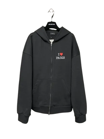 Balenciaga I Love Paris Zip Hoodie