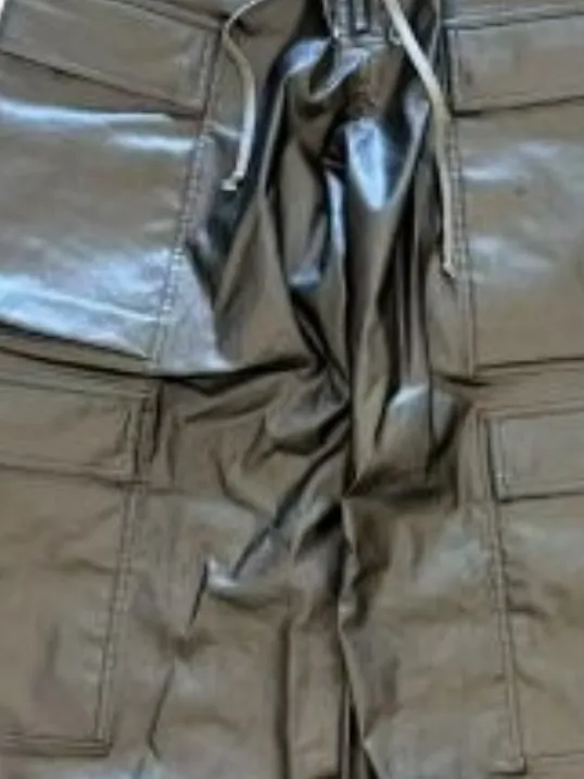 Rick Owens Baggy Ass Silver Cargo Pants