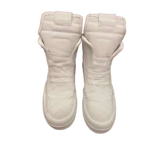 Rick Owens Geobasket Perfoma White Sneakers