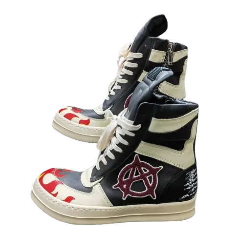 Rick Owens Custom Geobaskets Sneakers