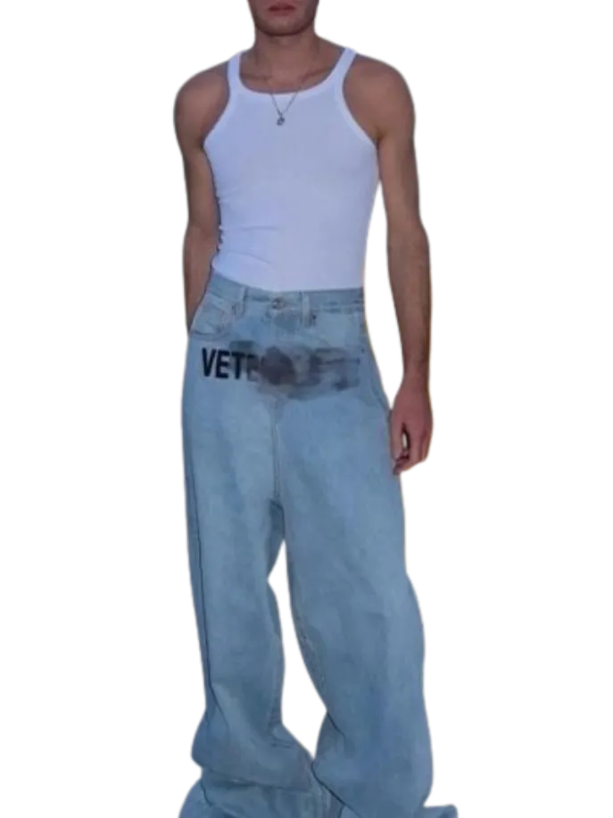 Vetements Embroidered Jeans