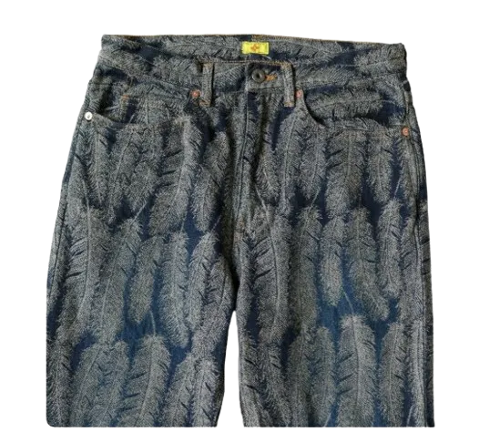 Blugi Kapital Leaf Print Denim