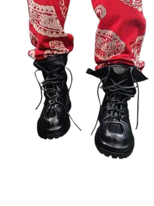 4Leather Drip Boots