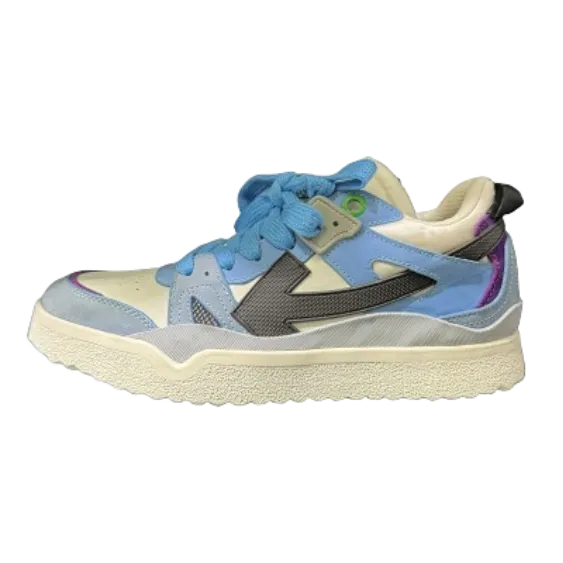 Off White Sponge Mid-Top Sneakers