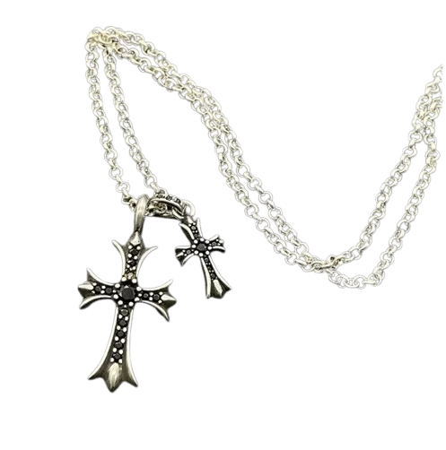 Colier Double Cross Chrome Hearts