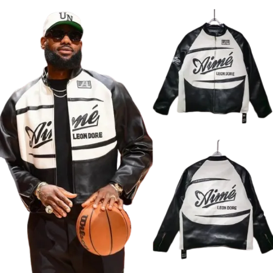Aime Leon Dore Leather Café Racer Jacket