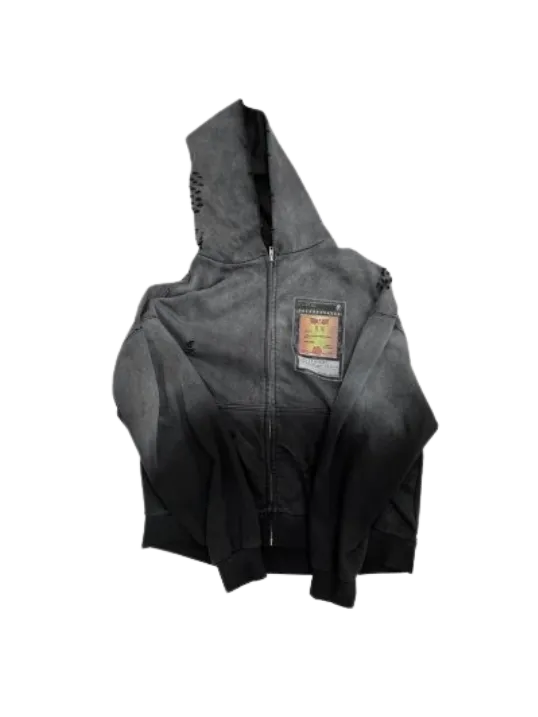 Hanorac cu fermoar Chai Distressed