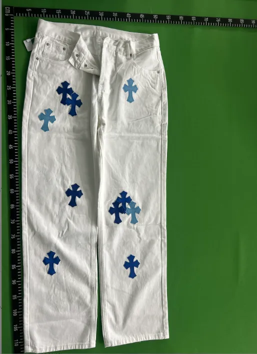 Chrome Hearts White Jeans