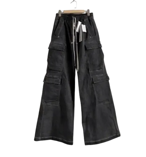 Rick Owens Edfu Cargo Denim Cargo Pants