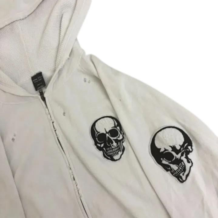 Hanorac Number (N)ine White Double Skull