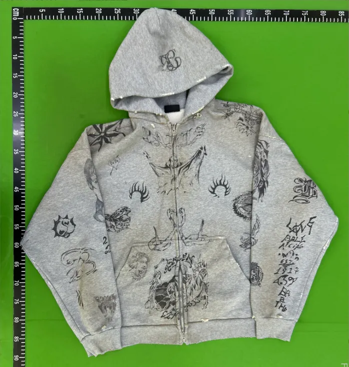 Hanorac cu fermoar Balenciaga Tattoo