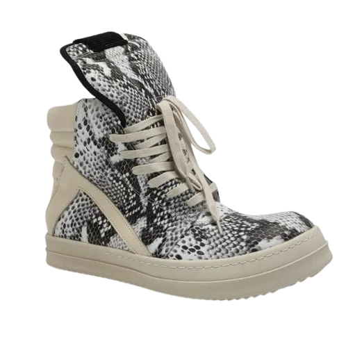 Rick Owens Geobaskets Python Sneakers