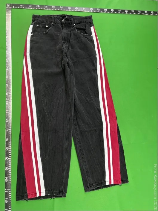 Balenciaga Striped Black Denim Jeans