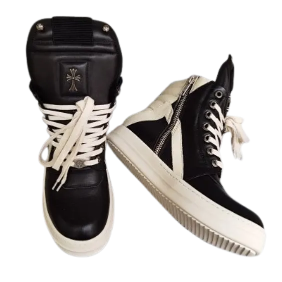 Rick Owens x Chrome Hearts Geobasket Sneakers