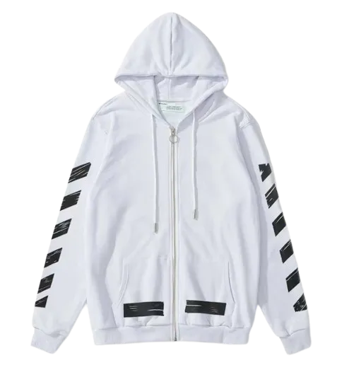 Off White Zip Hoodie