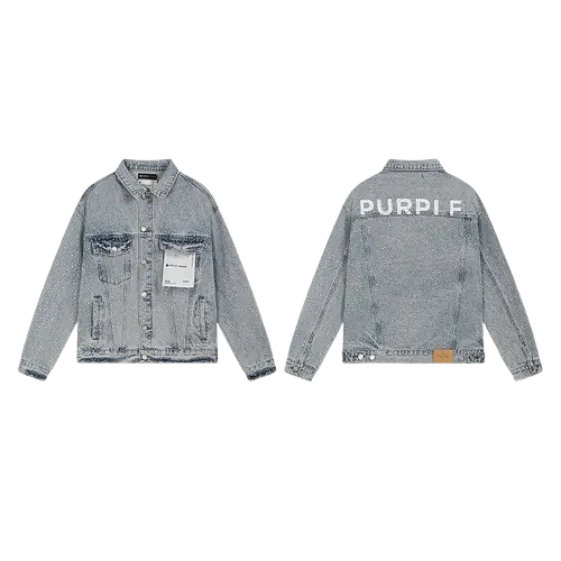 Jachetă Purple Svarovski Denim