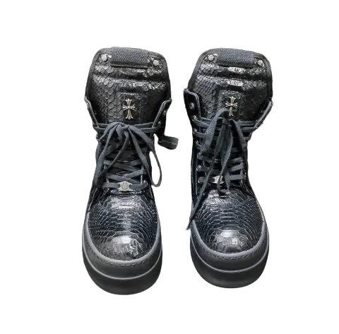 Rick Owens x Chrome Hearts x Phyton Geobaskets Sneakers