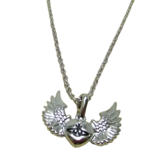 White Flying Saturn Necklace