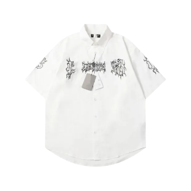 Balenciaga Raver Button Polo T-Shirt