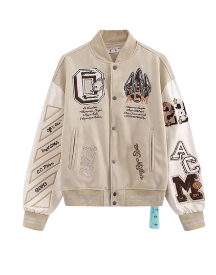 Off White Ac Milan Varsity Jacket