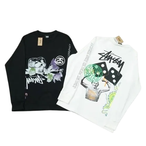 Stussy Long Sleeved Front Skull Flower 2B Sweater