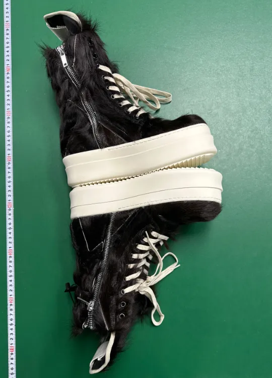 Rick Owens Platform Hair Geobaskets Sneakers